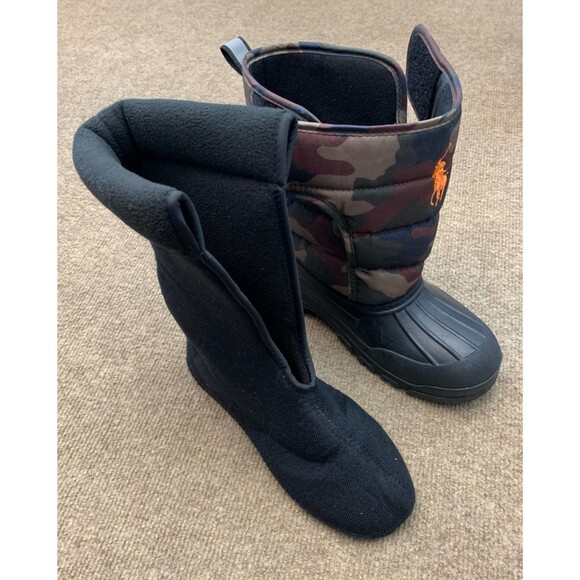 Polo Ralph Lauren Boots Mens 6 US (39 EU) EZ Pull-On Camo Snow Insulated Liner - Picture 6 of 7